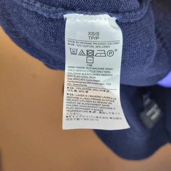 Banana Republic Navy Sweater XS/S Johnny Collar - Picture 2 of 5